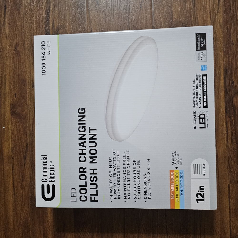 Commercial Electric LED Color Changing Flush Mount